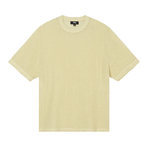 Stussy Cotton Mesh Short-Sleeve Crew 'Yellow'