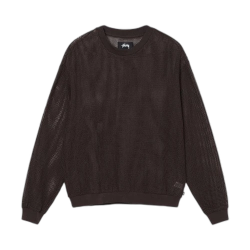 Stussy Cotton Mesh Long-Sleeve Crew 'Brown'