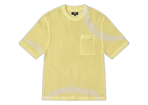 Stussy O'Dyed Mesh Crew Tee Tie Dye/Yellow