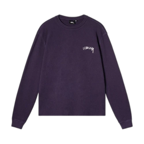 Stussy Lightweight Thermal Waffle LS Knit Purple