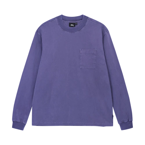 Stussy Pigment Dyed Mock Neck Purple