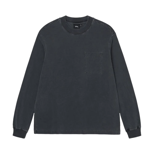 Stussy Pigment Dyed Mock Neck 'Washed Black'