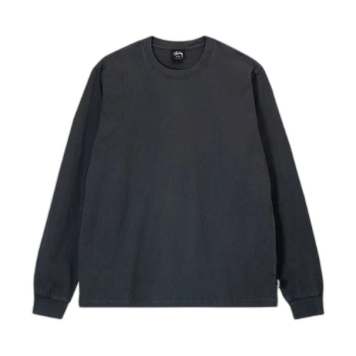 Stussy Pigment Dyed L/S Crew Black