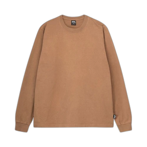 Stussy Heavyweight Pigment Dyed LS Crew Brown