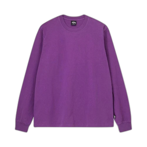 Stussy Pigment Dyed Long-Sleeve Crew Top Purple