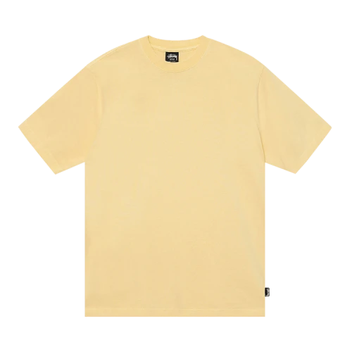 Stussy Heavyweight Pigment Dyed Crew 'Light Yellow'