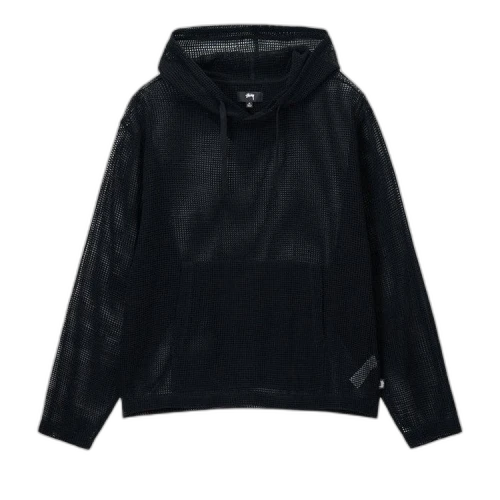 Stussy Cotton Mesh Hoodie Black