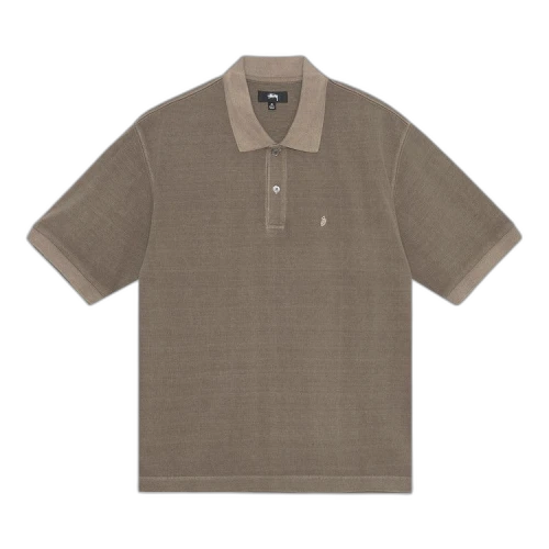 Stussy Pigment Dyed Pique Polo 'Taupe'