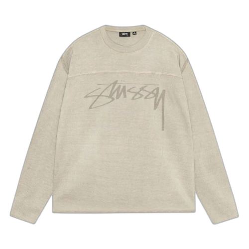 Stussy Cotton Football Pigment Dyed Crew Sand