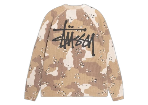 Stussy Raglan Thermal L/S Crew Desert Camo