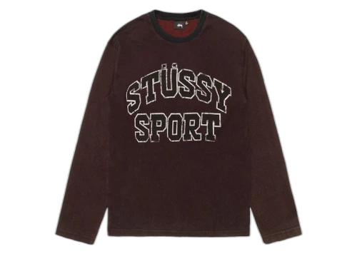 Stussy 2 Tone Cotton Mesh Crew Navy