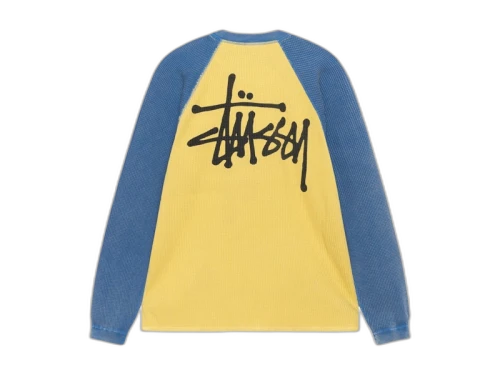 Stussy Thermal 2 Tone Raglan Shirt Yellow