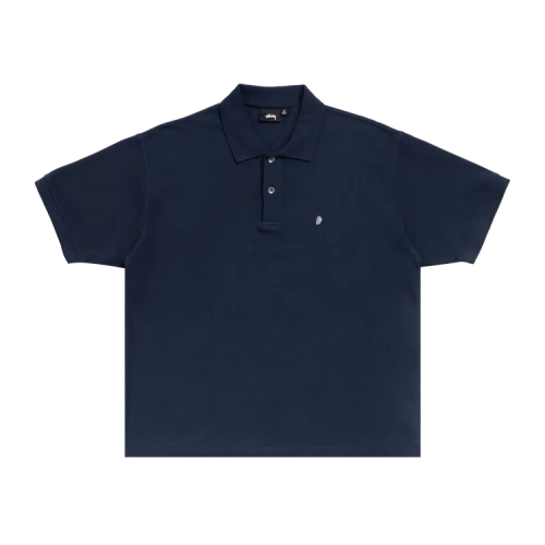 Stussy Classic Pique Polo Shirt 'Navy'