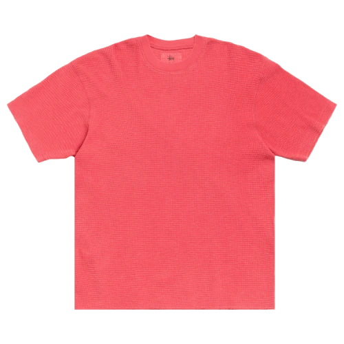 Stussy Pigment Dyed Short-Sleeve Thermal 'Washed Red'