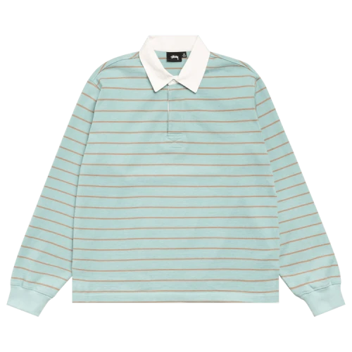 Stussy Striped Rugby Shirt 'Blue'