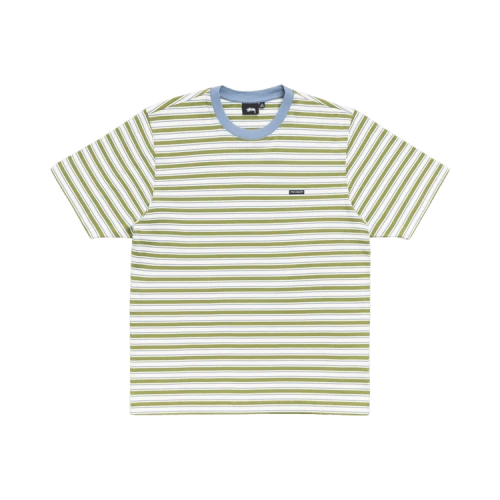 Stussy Beach Stripe Tee 'Moss'