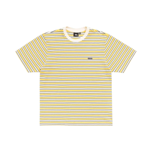 Stussy Beach Stripe Tee 'Yellow'