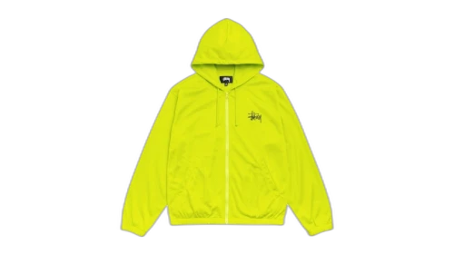 Stussy Athletic Mesh Zip Hoodie Safety Green