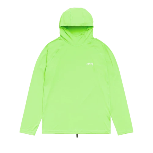 Stussy Hooded Rash Guard 'Lime'