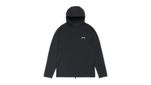 Stussy Hooded Rash Guard Top Black