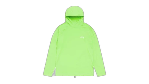 Stussy Hooded Rash Guard Top Lime