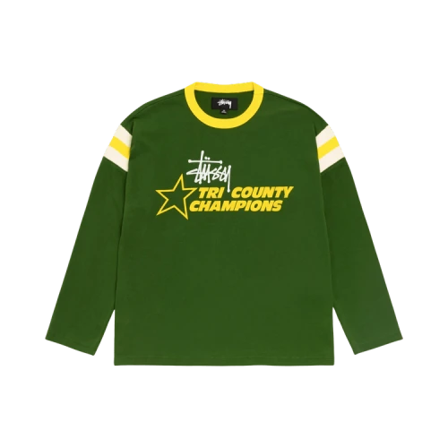 Stussy Ls Ringer Tee 'Green'