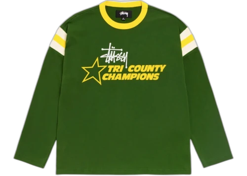 Stussy LS Ringer Tee Green
