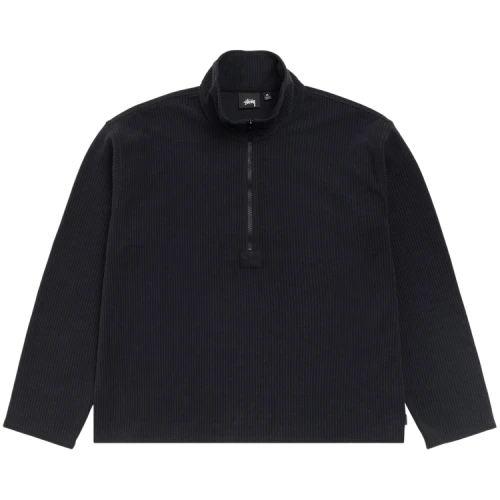 Stussy Half Zip Thermal Mock Neck 'Black'