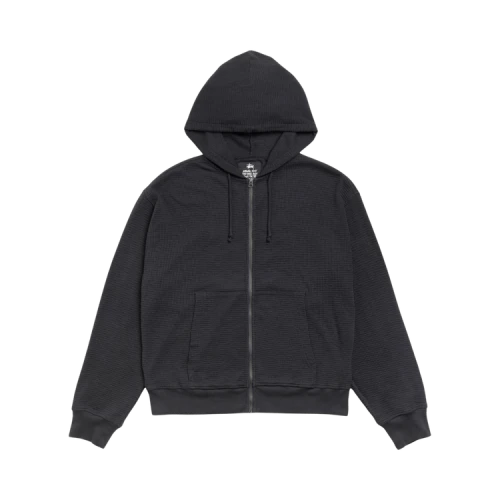 Stussy Lightweight Thermal Hoodie 'Faded Black'