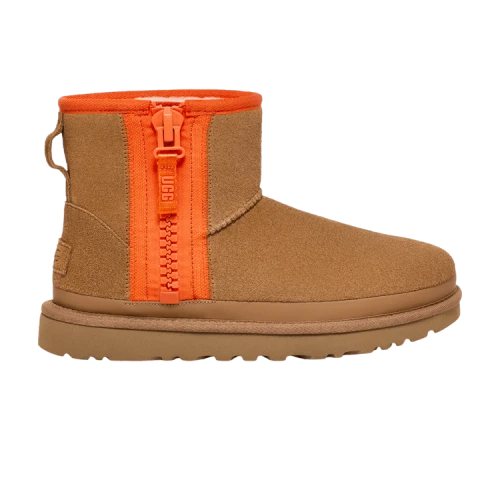 UGG Classic Mini Zipper Tape Logo 'Chestnut' (Women's)