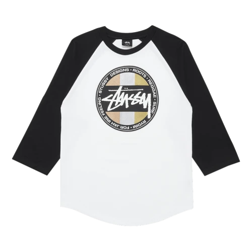 Stussy Metallic Dot Raglan 'White/Black'