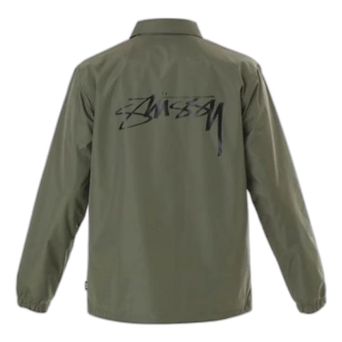 Stussy Back LOGO Printing Coach Jacket Unisex Green