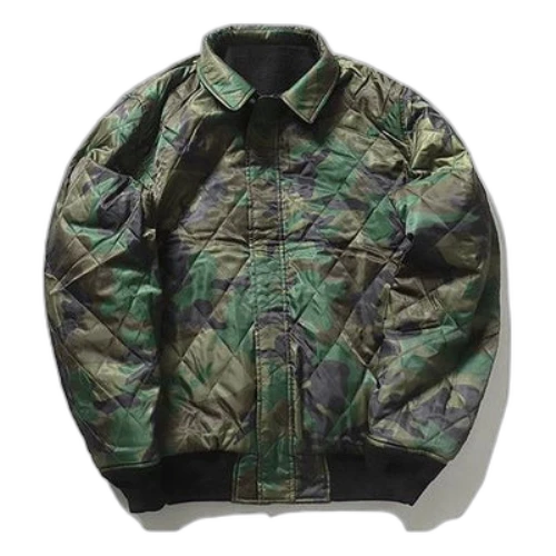 Stussy Double Sided Thicken Casual aviator Jacket Unisex Camouflage