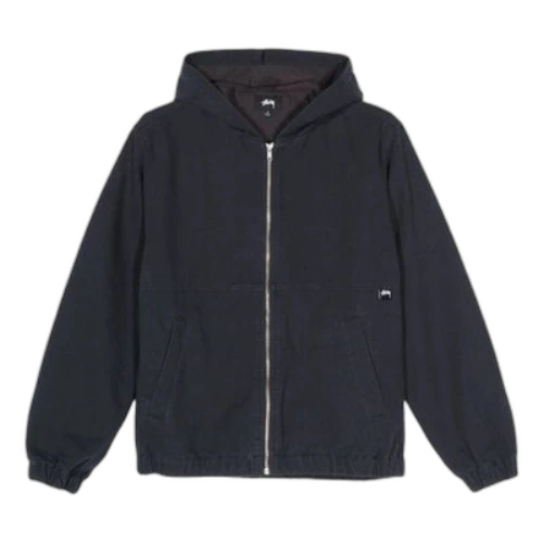 Stussy Unisex Solid Canvas Work Jacket Black