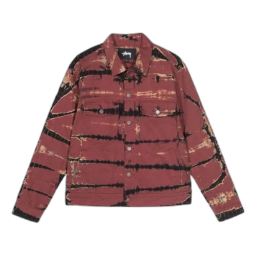 Stussy Rip Dye Ranch Jacket Tie Dye Casual Unisex Red