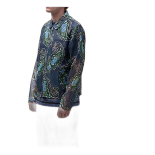 Stussy Mesh Zip Jacket Pattern Zipper Unisex Blue