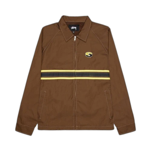 Stussy Stripe Zip Jacket 'Brown'