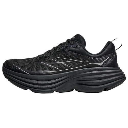HOKA ONE ONE Bondi 8 Textile, Synthetic Leather Running Shoes Unisex Black