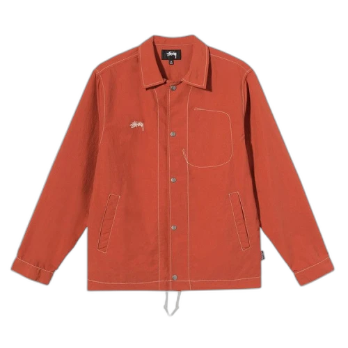 Stussy Folsom Coach Jacket 'Burnt Red'