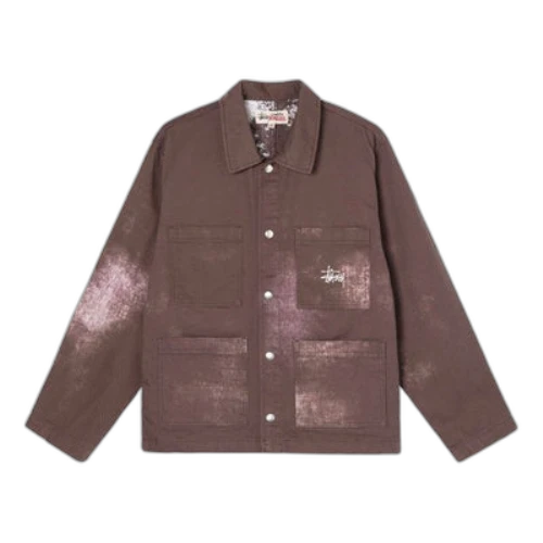 Stussy White Long Sleeves Jacket Unisex Brown