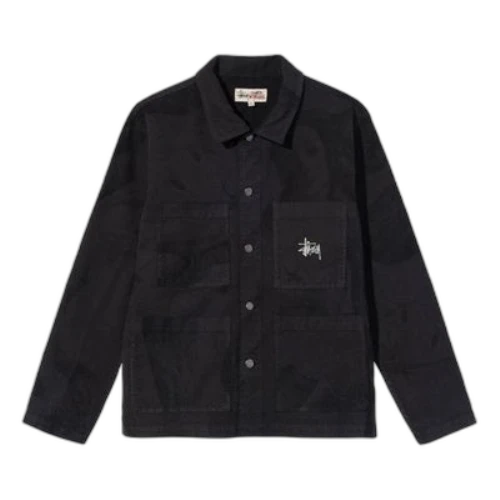 Stussy Unisex Venus Chor Printing Lapel Jacket Black