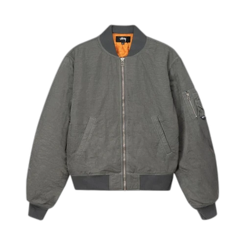 Stussy Dyed Nylon Bomber 'Charcoal'