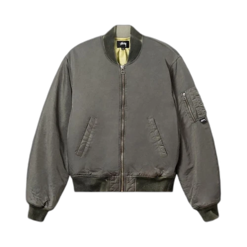 Stussy Dyed Nylon Bomber Jacket Olive