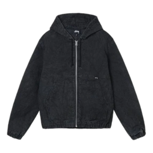 Stussy FW21 Washed Hooded Jacket Black