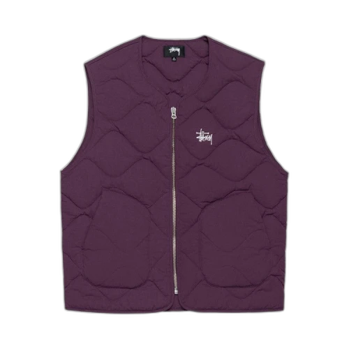 Stussy Recycled Nylon Liner Vest Plum
