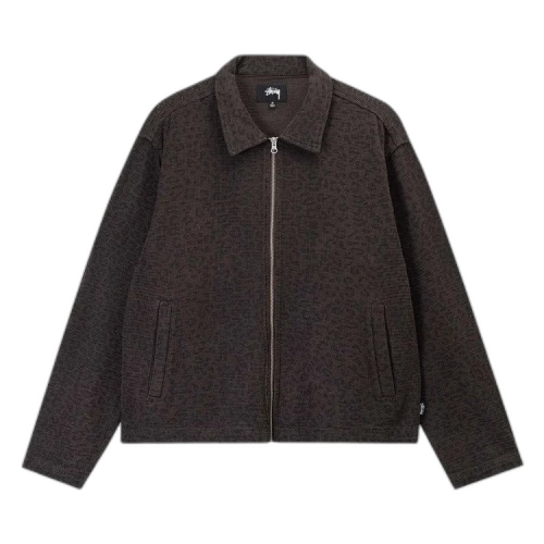 Stussy Leopard Mesh Zip Jacket 'Brown'