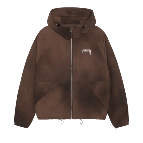 Stussy Wave Dye Beach Shell Jacket 'Coffee'