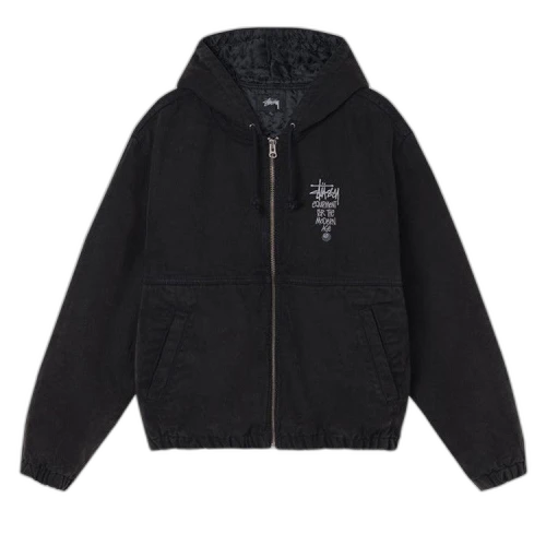 Stussy Canvas Insulated Work Jacket Black