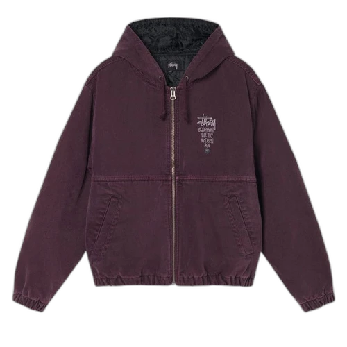 Stussy Canvas Insulated Work Jacket Purple