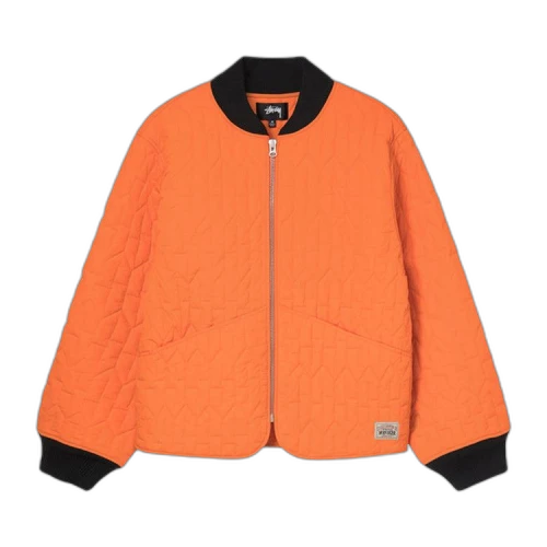 Stussy S Quilted Liner Jacket Orange